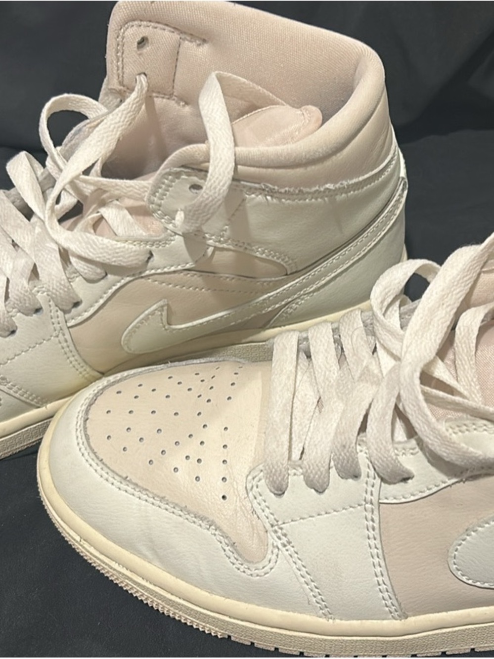 Jordan Women's High-Top Sneakers in Cream/Off-White